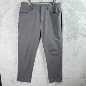 Lululemon Men's ABC Pants Size 33 Grey Warpstreme Athletic Golf Business Chino